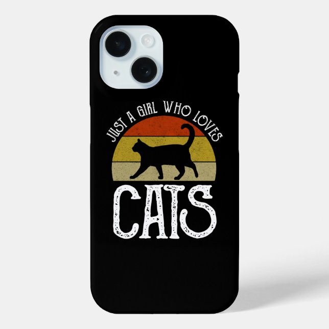 Nur ein Mädchen, das Katzen liebt Case-Mate iPhone Hülle (Rückseite)