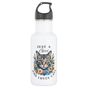 Nur ein Mädchen das Katzen liebt  Edelstahlflasche