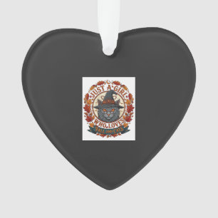 Nur ein Mädchen, das Katzen liebt, Halloween Hexe Ornament