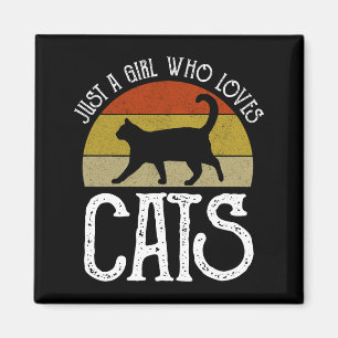 Nur ein Mädchen, das Katzen liebt Magnet