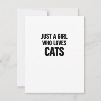 Nur ein Mädchen, das Katzen liebt – Minimal Liebe