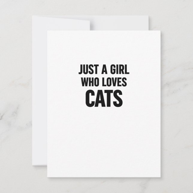 Nur ein Mädchen, das Katzen liebt – Minimal Liebe  (Vorderseite)