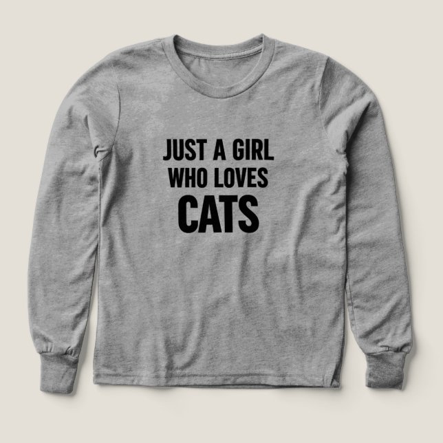 Nur ein Mädchen, das Katzen liebt – Minimal Liebe  (Design Vorderseite)
