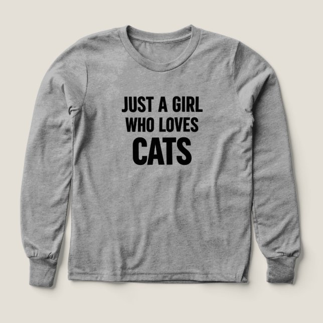 Nur ein Mädchen, das Katzen liebt – Minimal Liebe  (Design Vorderseite)