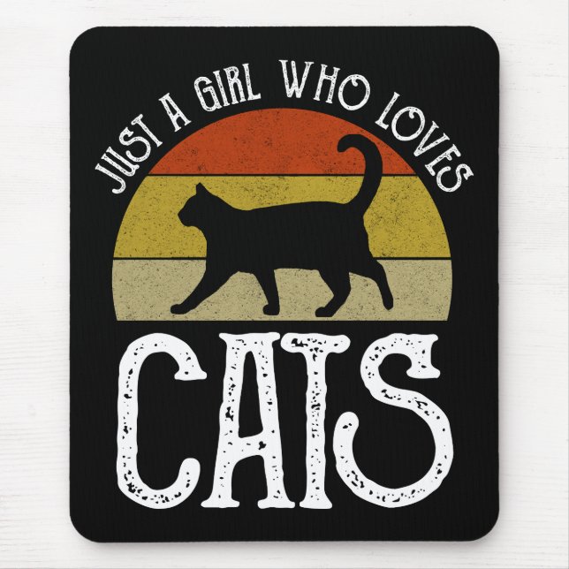 Nur ein Mädchen das Katzen liebt Mousepad (Vorne)