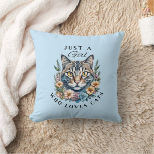 Nur ein Mädchen, das Katzen liebt Personalisiert Kissen