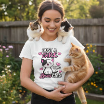 Nur ein Mädchen das Katzen liebt Süßes Kätzchen T-