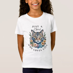 Nur ein Mädchen, das Katzen liebt   T-Shirt