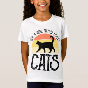 Nur ein Mädchen, das Katzen liebt T-Shirt