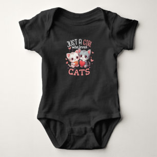 Nur ein Mädchen das Katzen liebt T-Shirt Süße Katz Baby Strampler