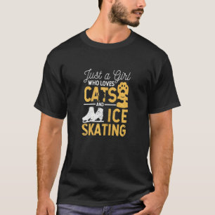 Nur ein Mädchen, das Katzen und Eiskunstlauf liebt T-Shirt