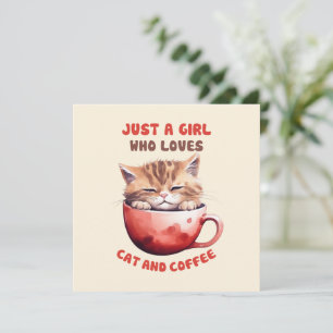 Nur ein Mädchen, das Katzen und Kaffee Liebe (2)