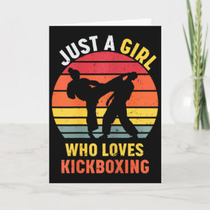 Nur ein Mädchen, das Kickbox-Geschenke für Frauen  Karte