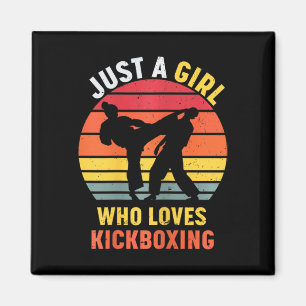 Nur ein Mädchen, das Kickbox-Geschenke für Frauen Magnet