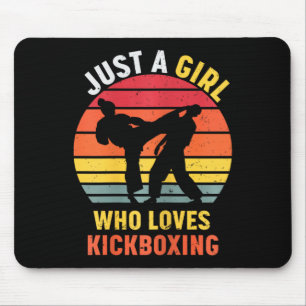 Nur ein Mädchen, das Kickbox-Geschenke für Frauen Mousepad