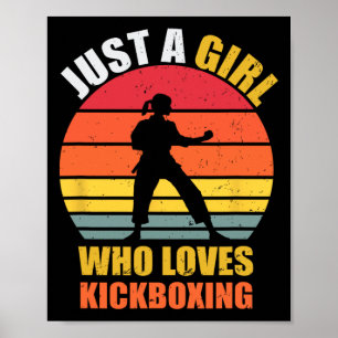 Nur ein Mädchen, das Kickbox-Geschenke für Frauen Poster