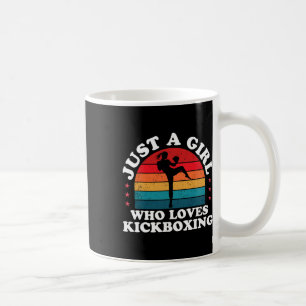 Nur ein Mädchen, das Kickboxen liebt Kickboxer Mäd Kaffeetasse