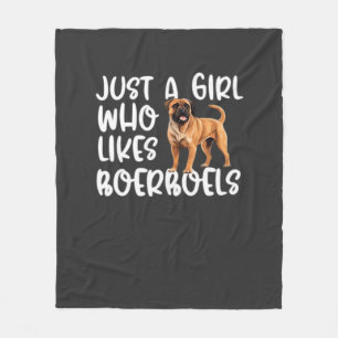 Nur ein Mädchen, das klassische Boerboels-T-Shirts Fleecedecke