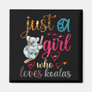 Nur ein Mädchen, das Koala-Bär-Vater-Mutter-Junge- Magnet