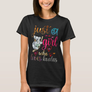 Nur ein Mädchen, das Koala-Bär-Vater-Mutter-Junge- T-Shirt