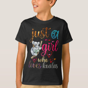Nur ein Mädchen, das Koala-Bär-Vater-Mutter-Junge- T-Shirt