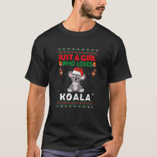 Nur ein Mädchen, das Koala Lieben, die Weihnachts T-Shirt