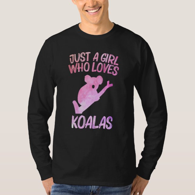 Nur ein Mädchen, das Koalas für Frauen Liebe, ist  T-Shirt (Vorderseite)