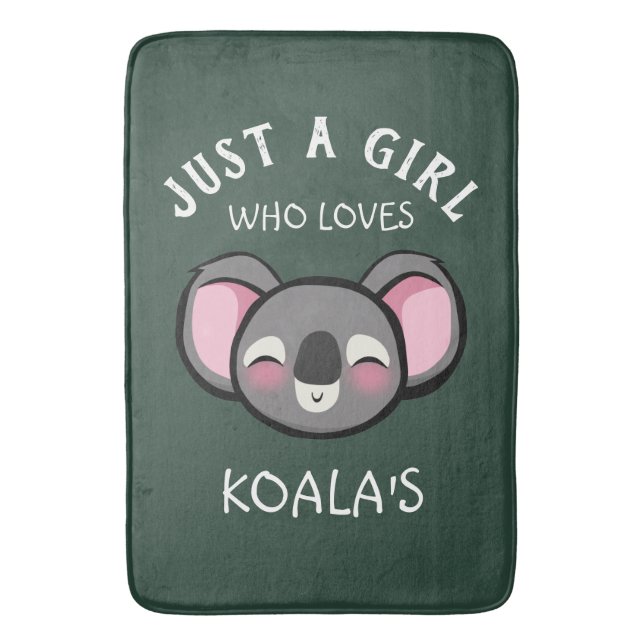 Nur ein Mädchen, das Koalas Liebe Badematte (Vorderseite Vertikal)