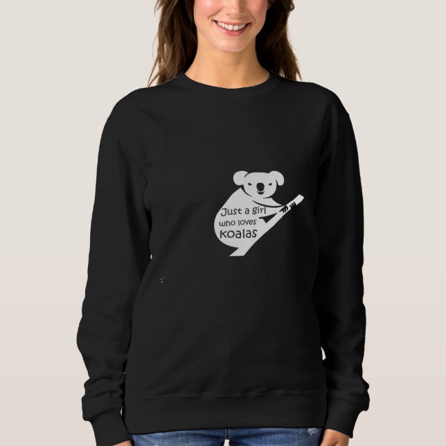 Nur ein Mädchen, das Koalas Liebe hat - Funny Koal Sweatshirt (Vorderseite)