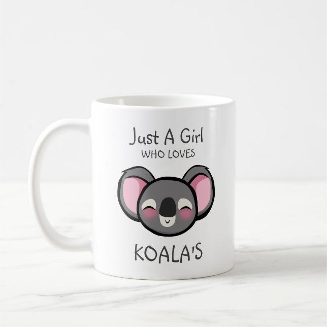 Nur ein Mädchen, das Koalas Liebe Kaffeetasse (Links)