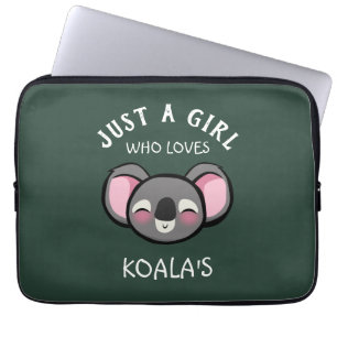 Nur ein Mädchen, das Koalas Liebe Laptopschutzhülle