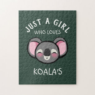 Nur ein Mädchen, das Koalas Liebe Puzzle
