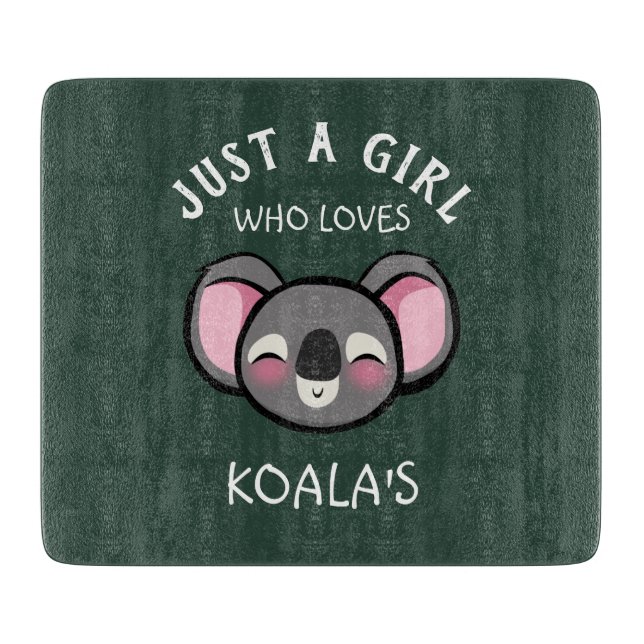 Nur ein Mädchen, das Koalas Liebe Schneidebrett (Vorderseite)