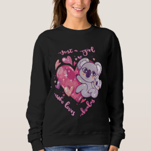 Nur ein Mädchen, das Koalas Liebe Sweatshirt