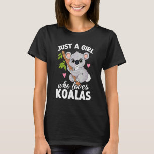 Nur ein Mädchen, das Koalas liebt, süßer Koala für T-Shirt