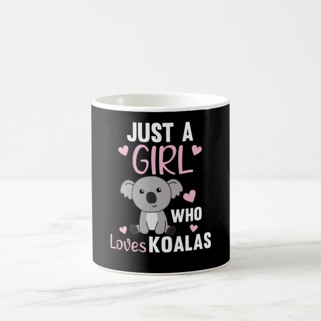 Nur ein Mädchen, das Koalas Niedlich Koala Bär  Kaffeetasse (Mittel)