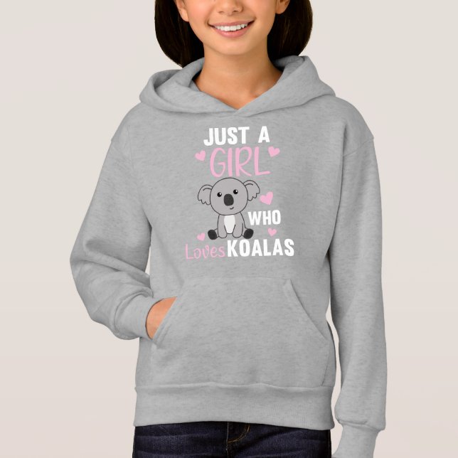 Nur ein Mädchen, das Koalas Niedlich Koala Bear T- Hoodie (Vorderseite)