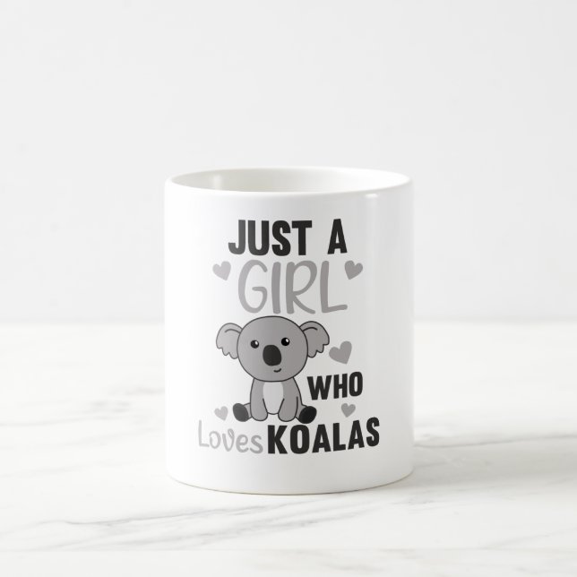 Nur ein Mädchen, das Koalas Niedlichen Koala-Bär L Kaffeetasse (Mittel)
