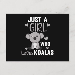Nur ein Mädchen, das Koalas Niedlichen Koala-Bär L Postkarte