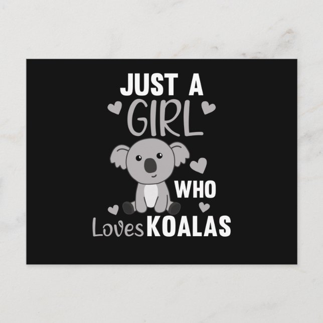Nur ein Mädchen, das Koalas Niedlichen Koala-Bär L Postkarte (Vorderseite)