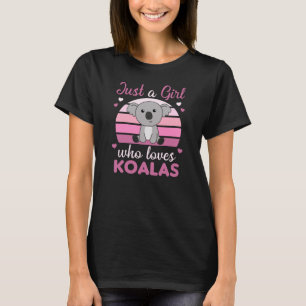 Nur ein Mädchen, das Koalas Niedlichen Koala-Bär L T-Shirt