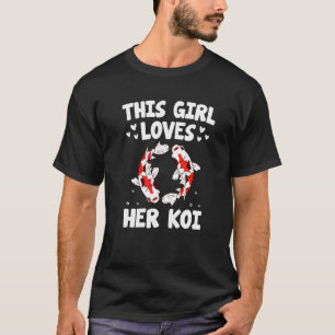Nur ein Mädchen, das Koi Lieben Fisch japanischen  T-Shirt