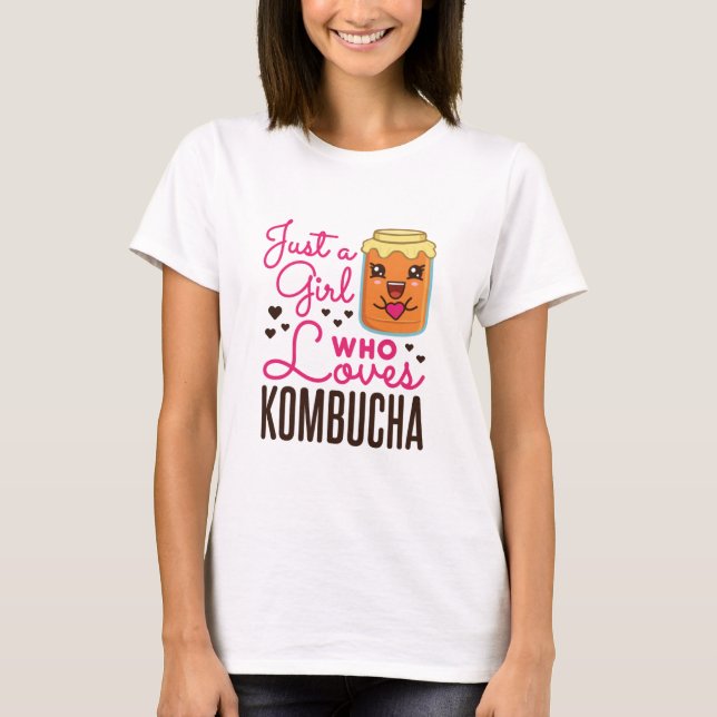 Nur ein Mädchen, das Kombucha Tea Kawaii Liebe T-Shirt (Vorderseite)