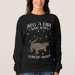 Nur ein Mädchen, das Komodo Dragons für Women Gir  Sweatshirt