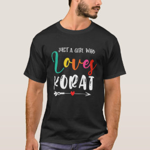 Nur ein Mädchen, das Korat-Katzenmutter liebt T-Shirt