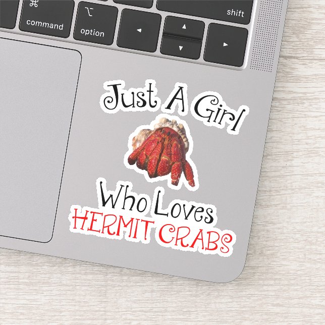 Nur ein Mädchen, das Krebse Liebe Aufkleber (Detail)