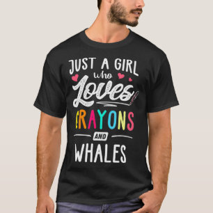 Nur ein Mädchen, das Krebse und Wale Liebe Kinder T-Shirt