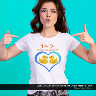 Nur ein Mädchen, das Kreuzfahrten und Enten liebt  T-Shirt