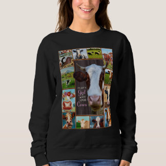Nur ein Mädchen, das Kuh süße Kuh Kostüm Milch Fa Sweatshirt