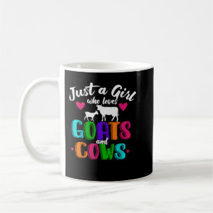Nur ein Mädchen, das Kuh- und Ziegenfarm Liebe Kaffeetasse